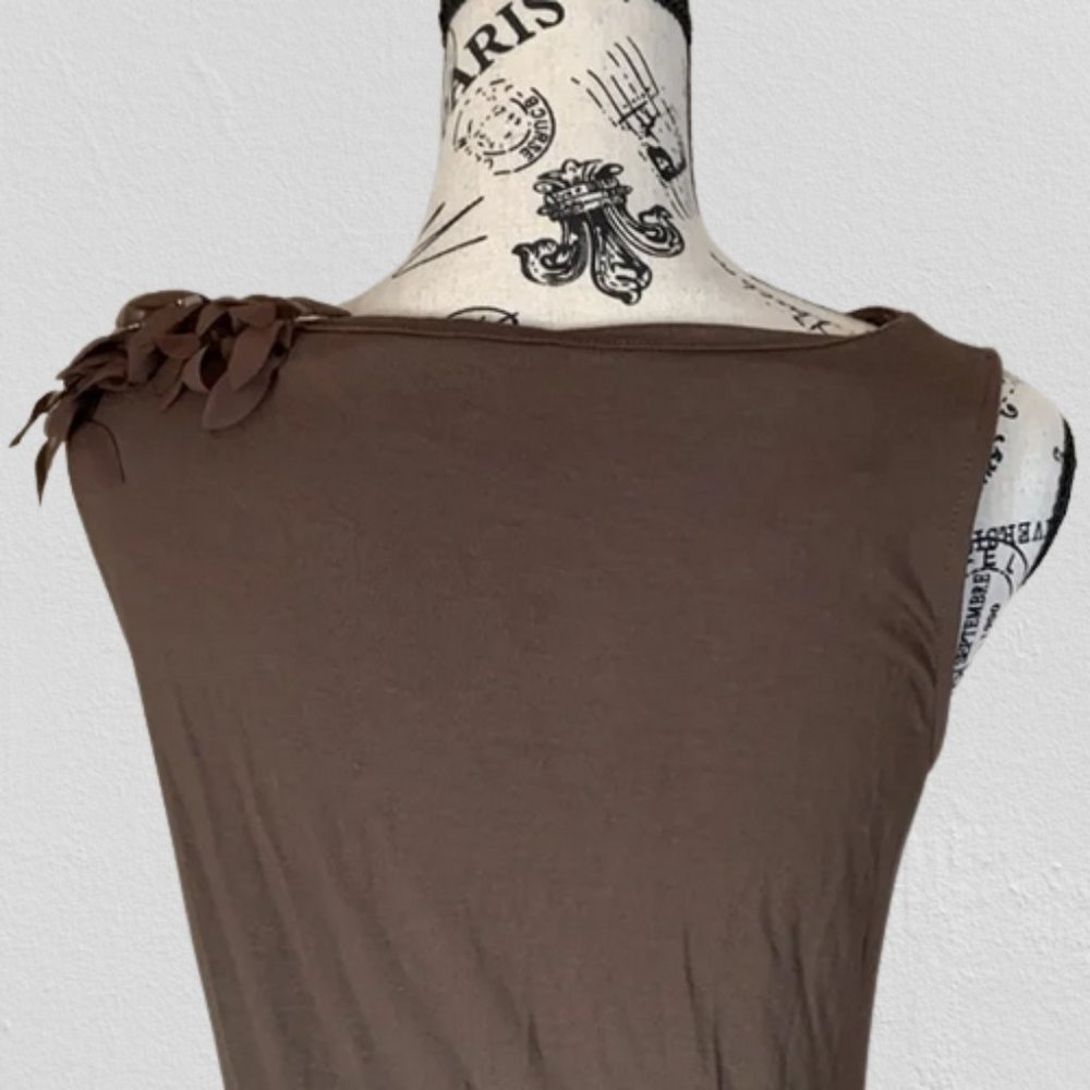 Anne Klein Sleeveless Top | Brown - Picture 5 of 9